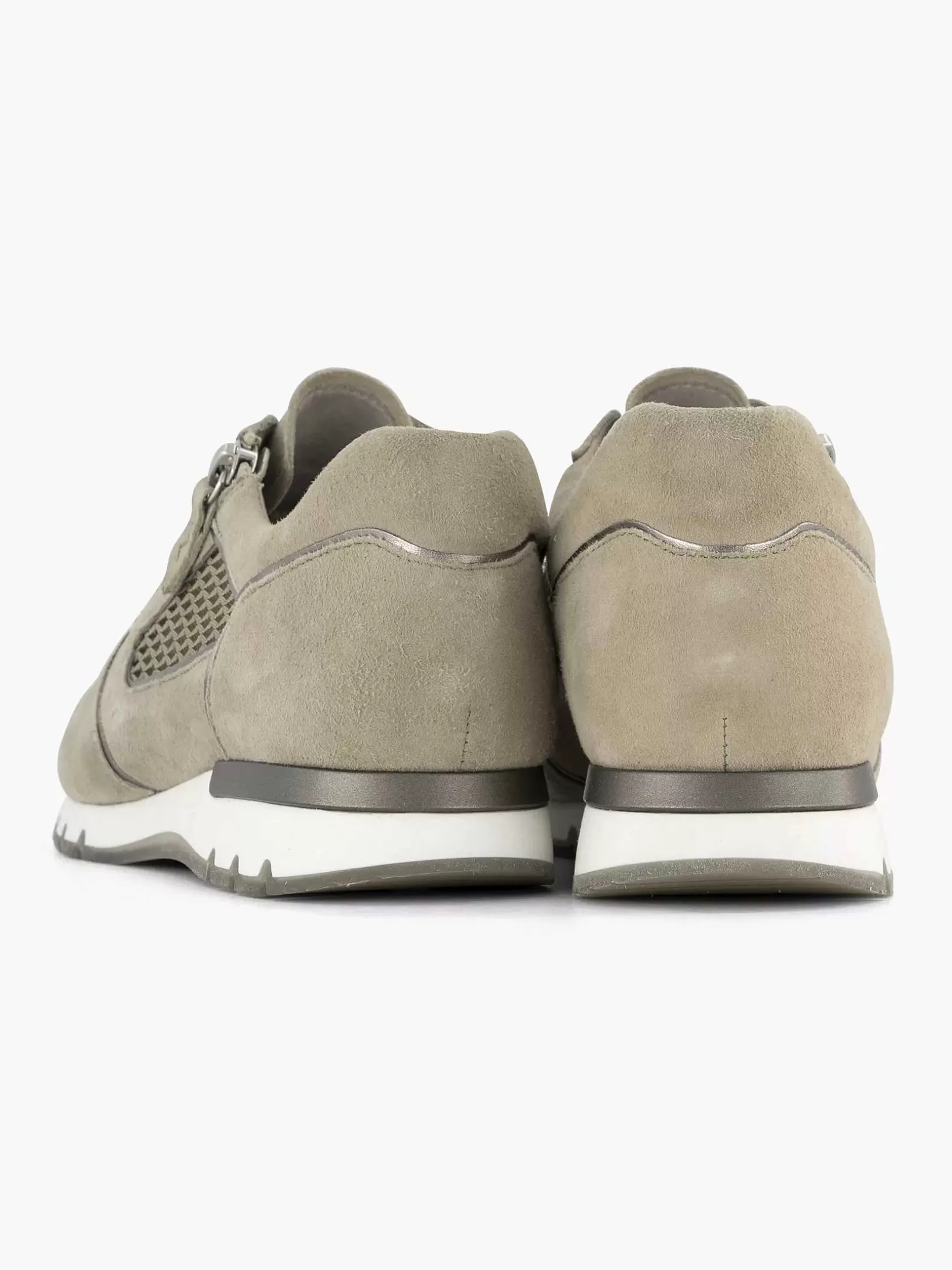 Ladies Medicus Sand-Colored Leather Comfort Sneaker